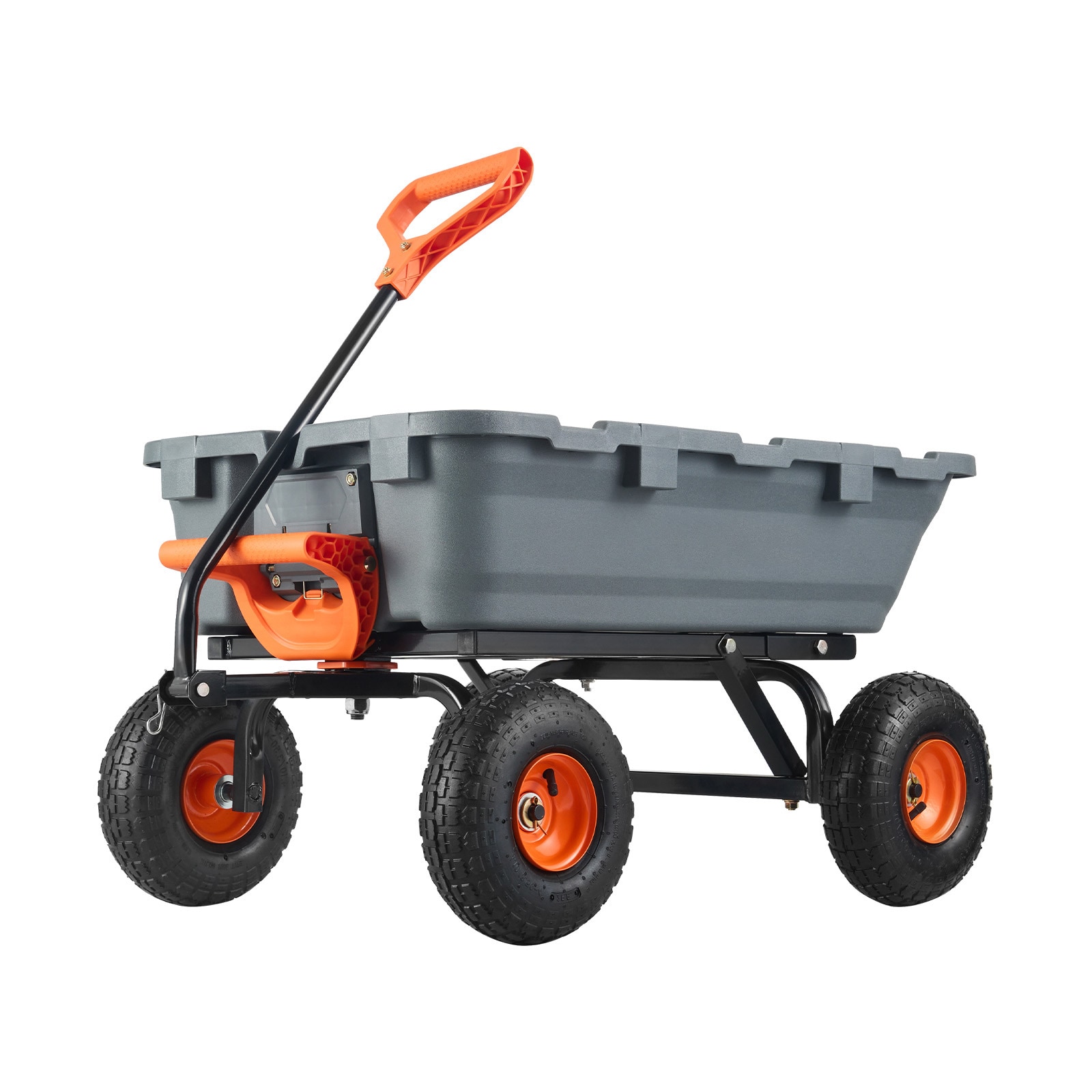 Garden Dump Cart With Steel Frame And Convertible Handle Utility_voghion.com